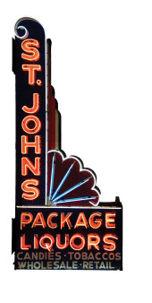 ST. JOHNS PACKAGE LIQUORS NEON