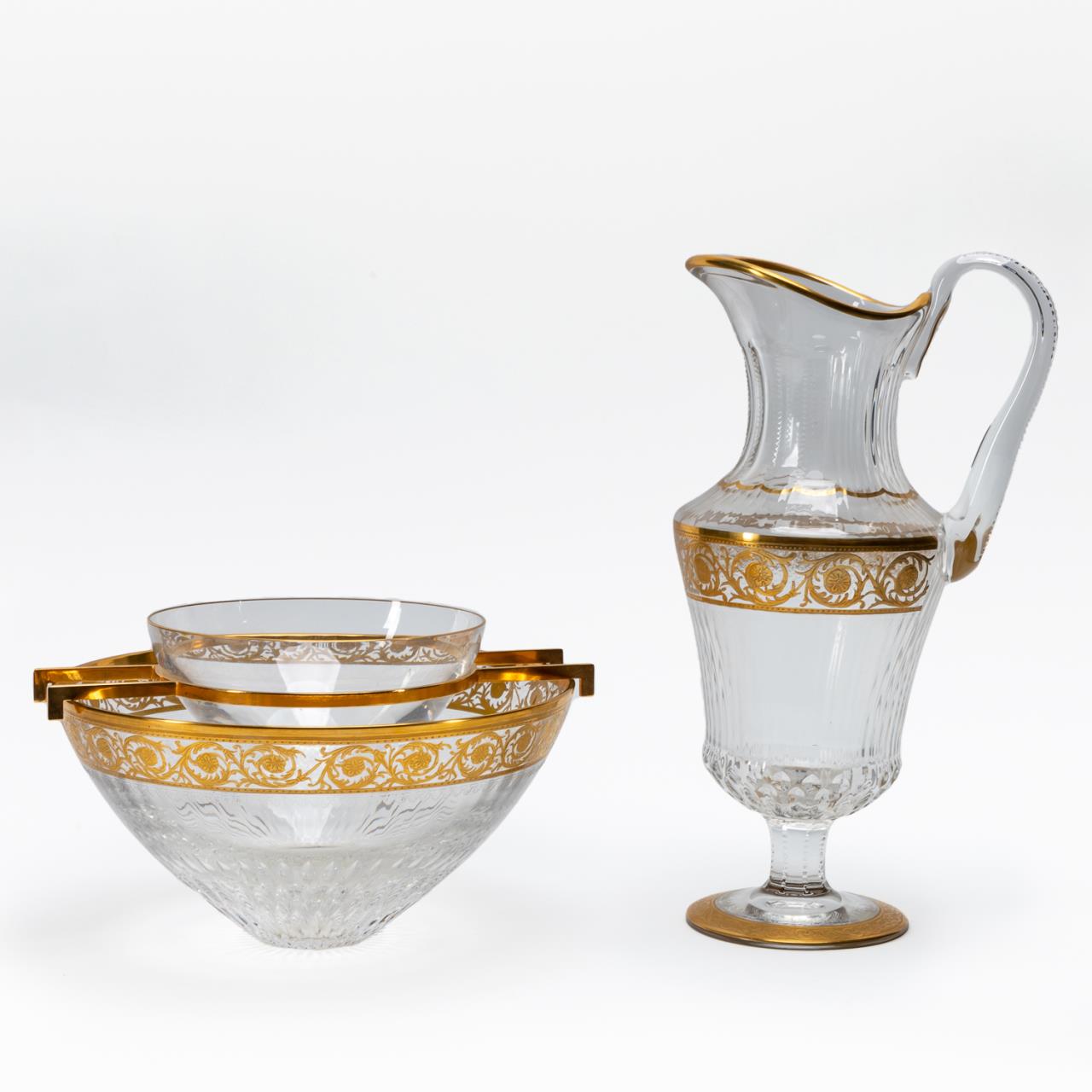 ST. LOUIS CRYSTAL "THISTLE" JUG &