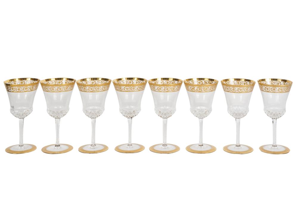 ST. LOUIS GILT CRYSTAL STEMWARE