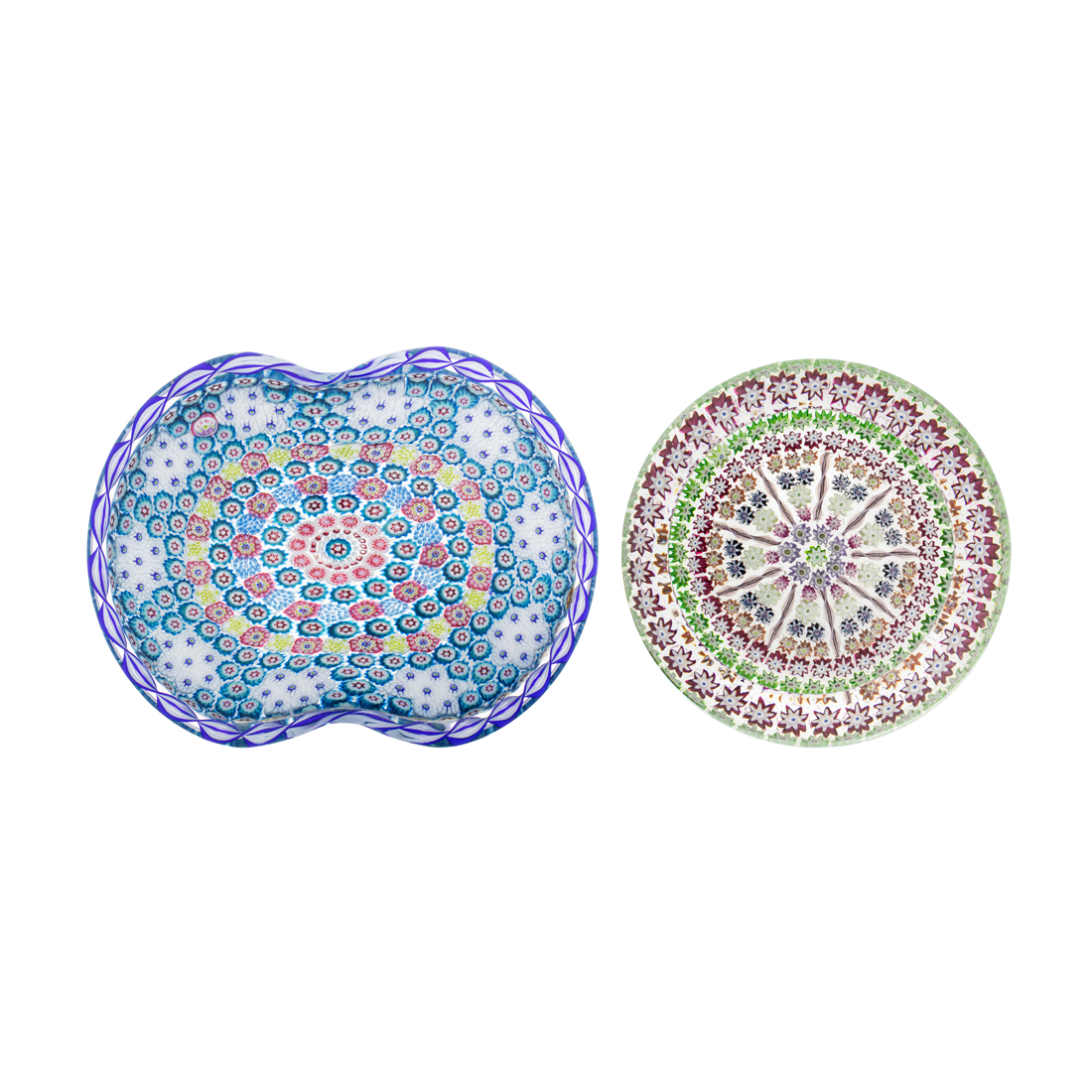 ST. LOUIS GLASS BASKET OF FLOWERS