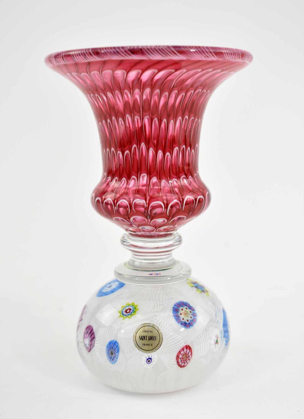 ST. LOUIS MILLIFIORE & RUBY GLASS