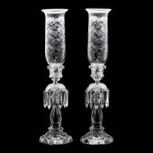 ST. LOUIS, PAIR OF CRYSTAL DRO