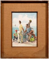 St. Thomas watercolor, Leo Glu