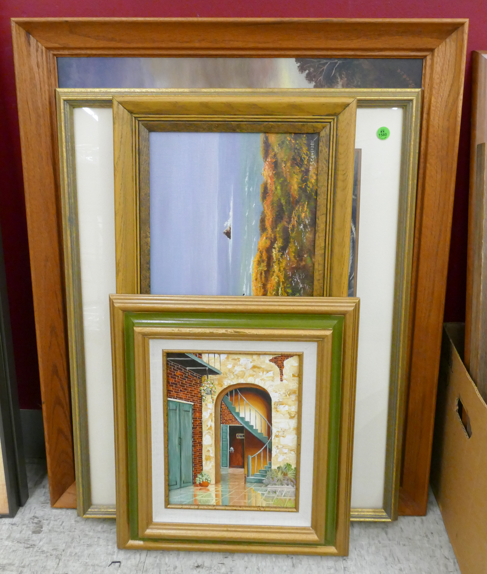 Stack 4 Pieces Framed Artworks