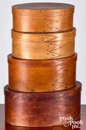 STACK OF FOUR SHAKER BENTWOOD