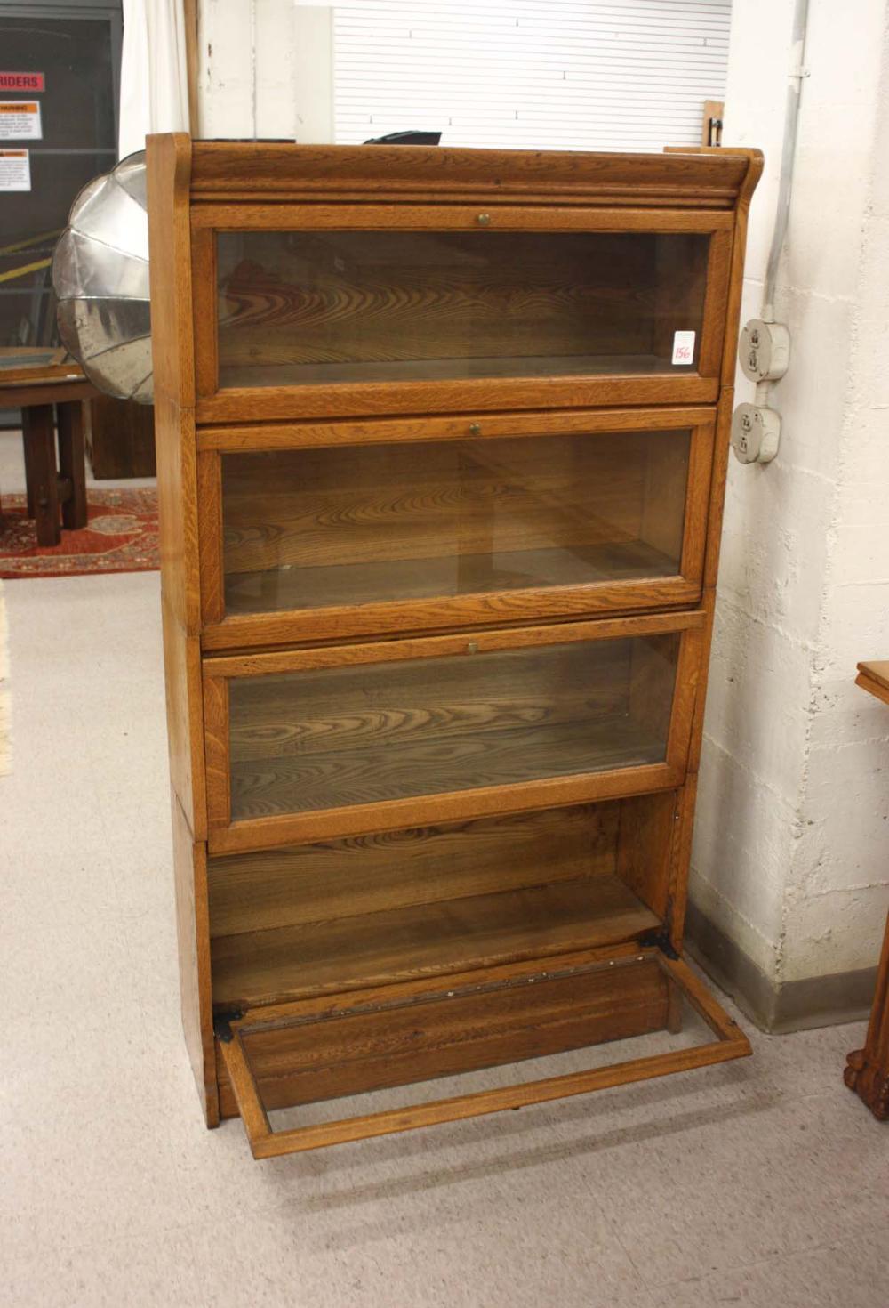 STACKING OAK BOOKCASE, AMERICAN, C.