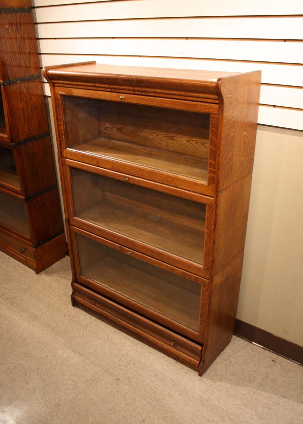 STACKING OAK BOOKCASE, AMERICAN,
