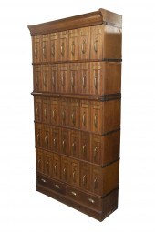STACKING OAK DOCUMENT FILE CAB