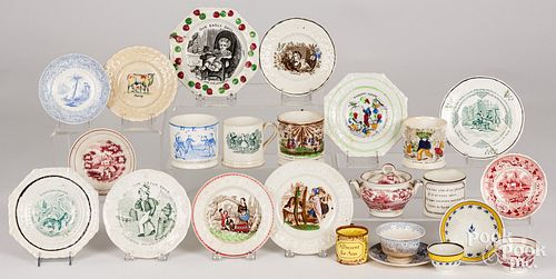 STAFFORDSHIRE ABC PLATES,