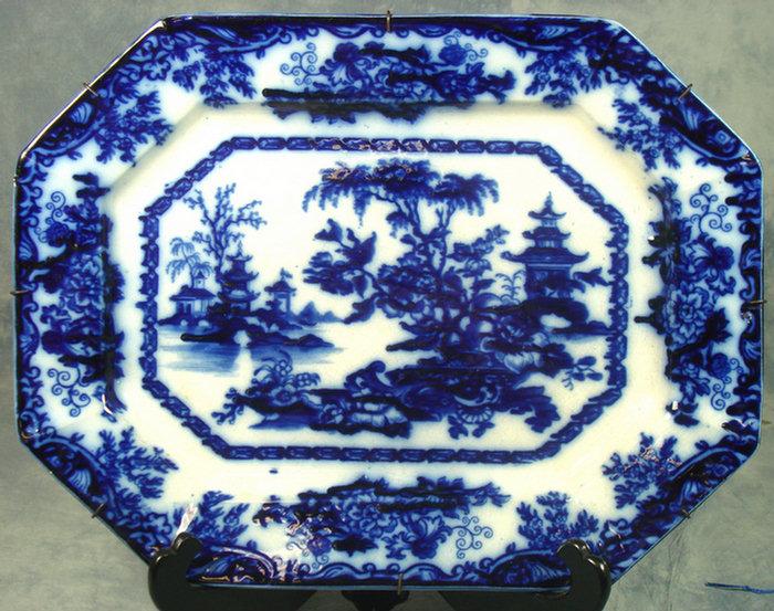 Staffordshire blue transfer Rhoda