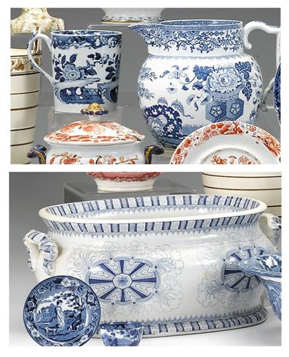Staffordshire blue transferware