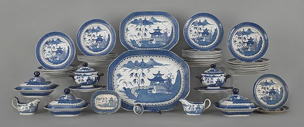 Staffordshire Canton pattern dinner