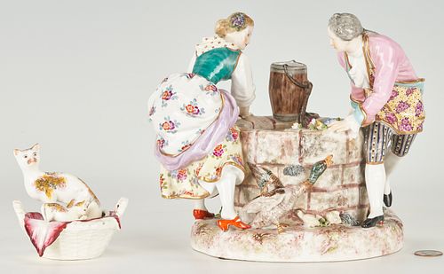 STAFFORDSHIRE CAT PLUS PORCELAIN