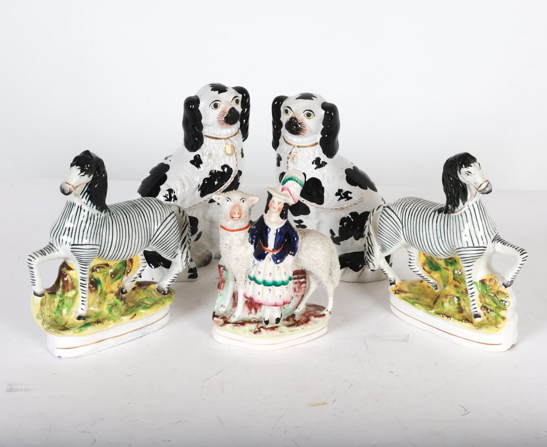 STAFFORDSHIRE CERAMIC GROUPING