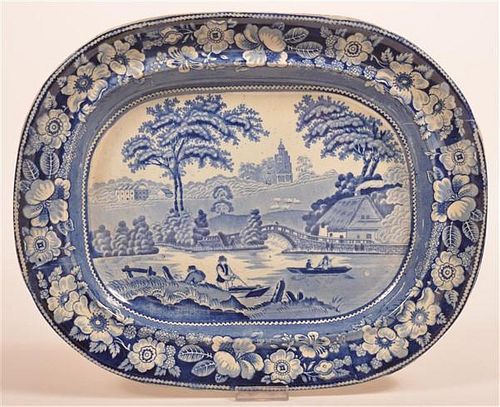 STAFFORDSHIRE CHINA BLUE TRANSFER