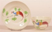 STAFFORDSHIRE CHINA PEAFOWL CU