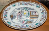 STAFFORDSHIRE CHINOISERIE PLAT