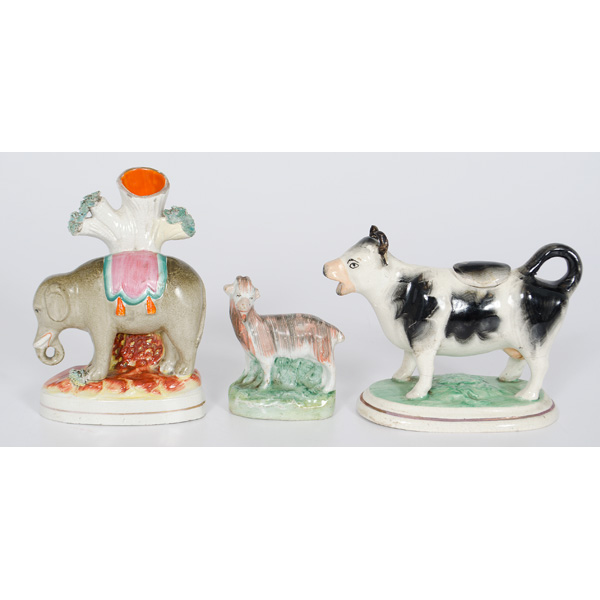 Staffordshire Cow Elephant and Goat