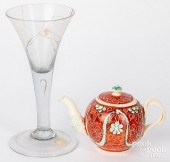 STAFFORDSHIRE CREAMWARE TEAPOT