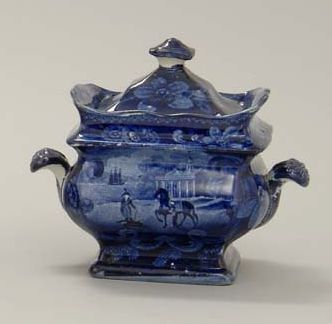 STAFFORDSHIRE DARK BLUE COVERED