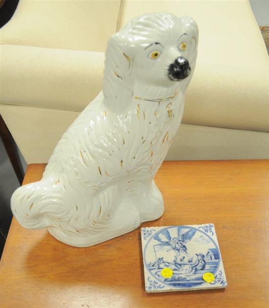 Staffordshire dog  14 1/2'' h. 