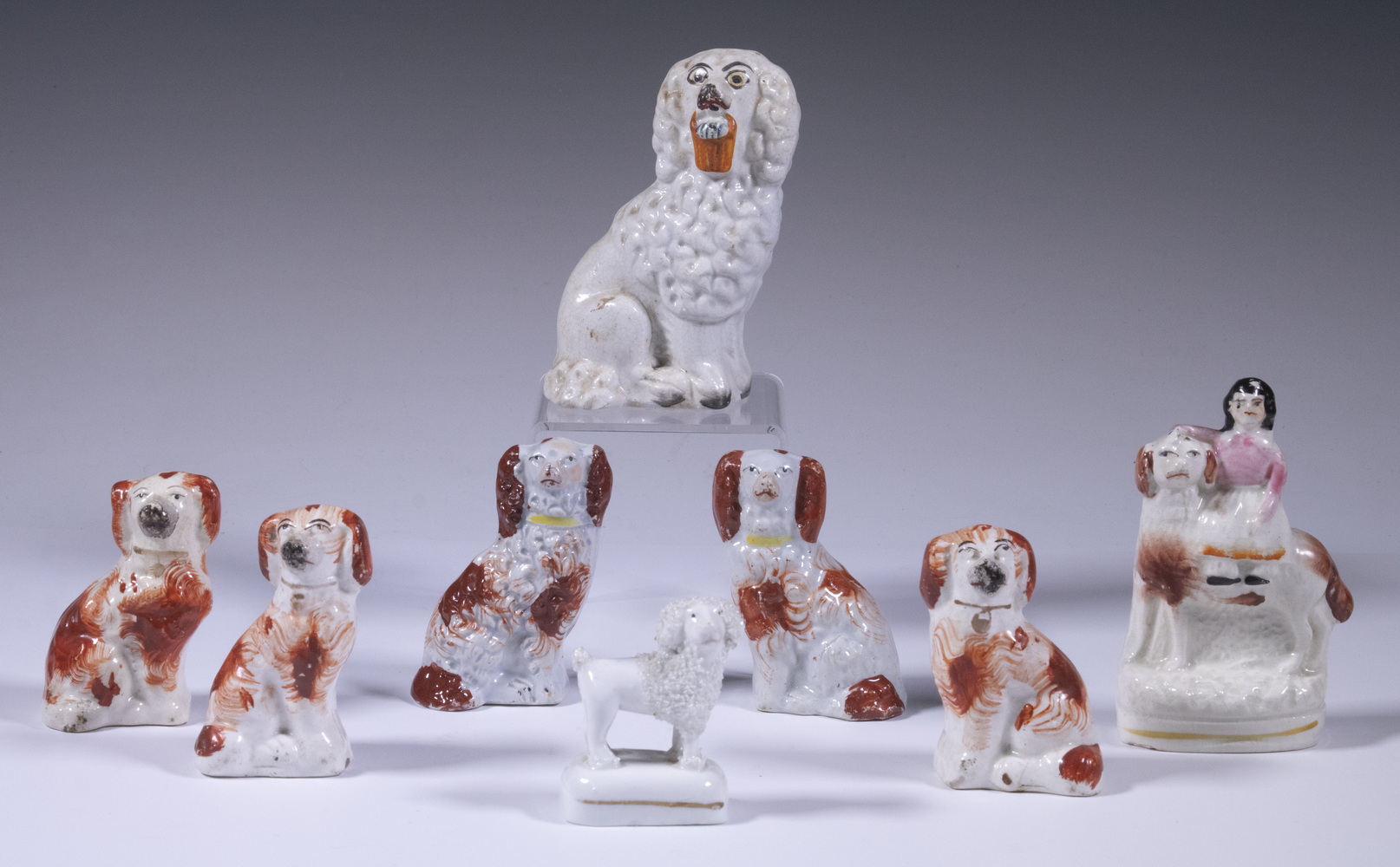 STAFFORDSHIRE DOG FIGURINES Lot