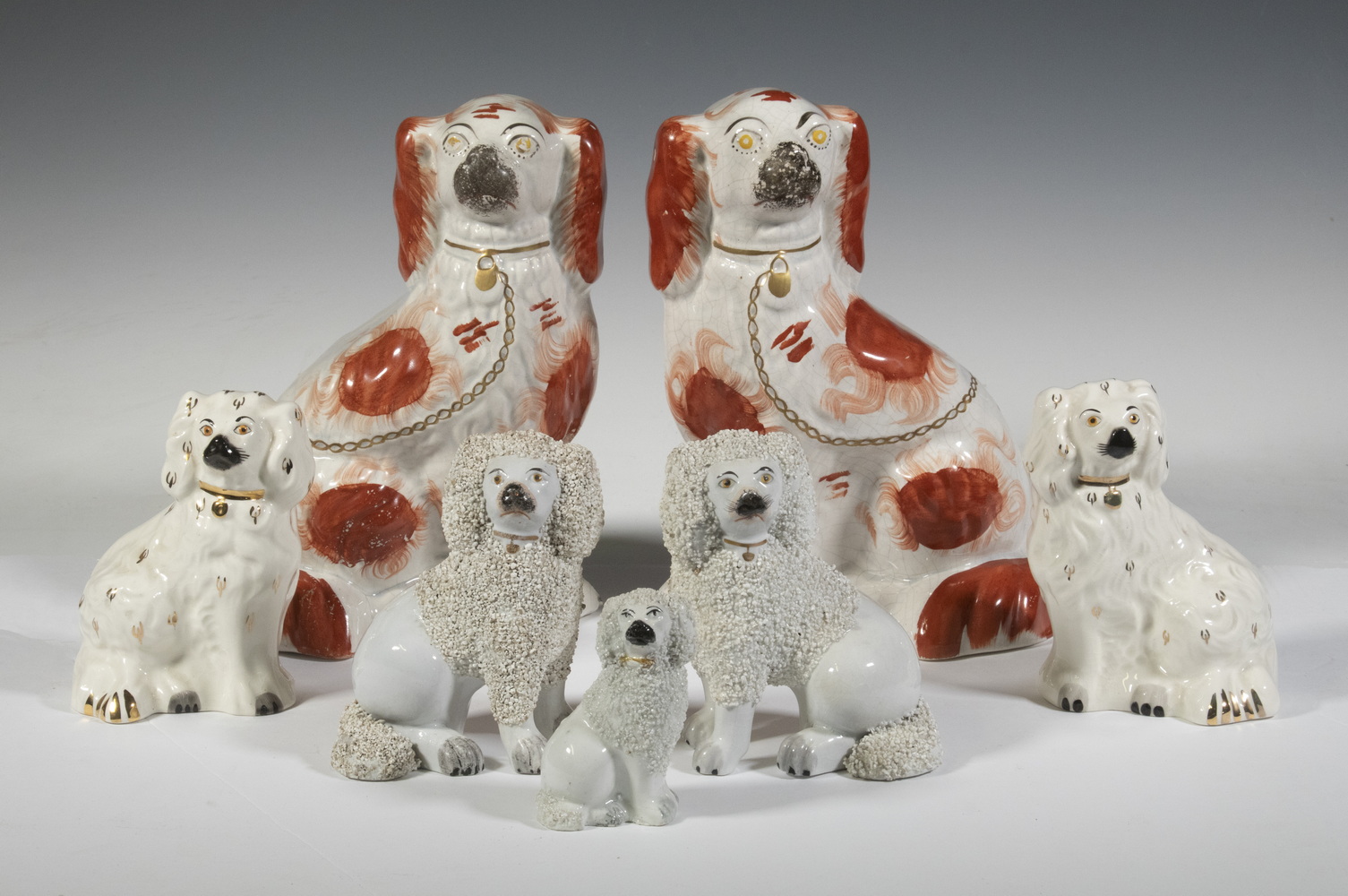 STAFFORDSHIRE DOG FIGURINES Lot