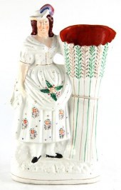 Staffordshire Figural Spill Va