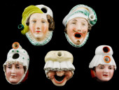 STAFFORDSHIRE, FIVE FIGURAL IN