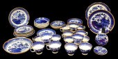 STAFFORDSHIRE FLOW BLUE PORCEL