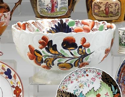 Staffordshire Gaudy Welsh "Grape"