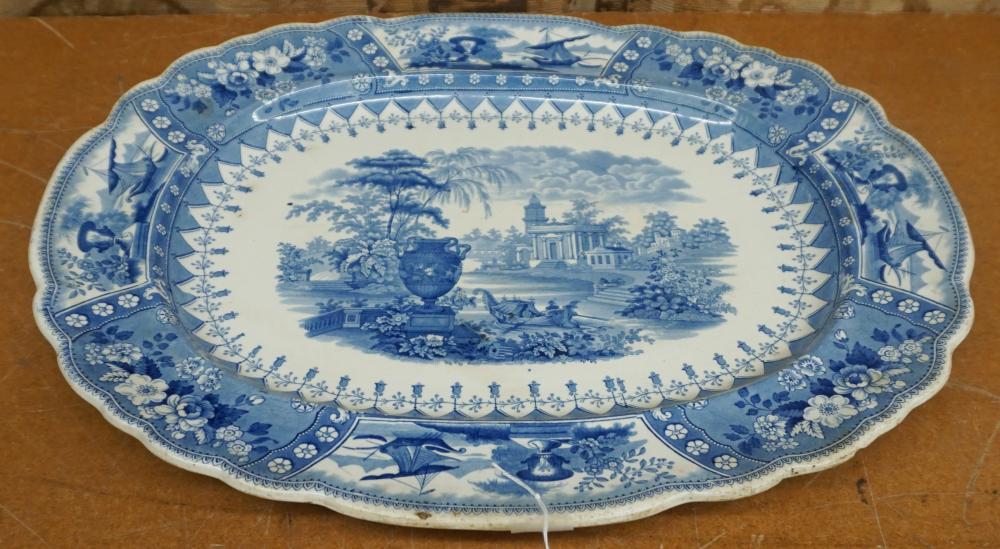 STAFFORDSHIRE LIGHT BLUE PRINTED