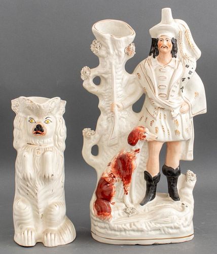 STAFFORDSHIRE MAN &AMP; DOG CERAMIC