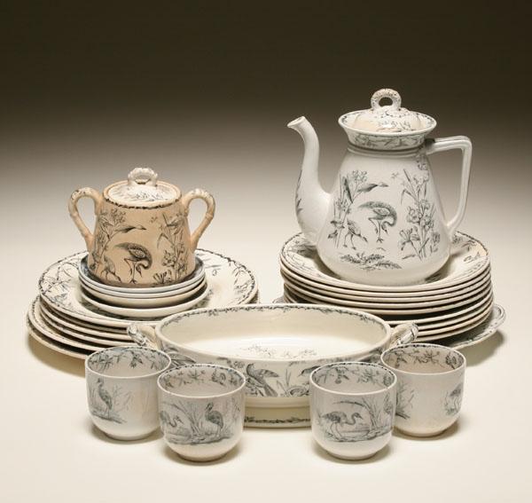Staffordshire paste dinnerware: