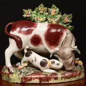 STAFFORDSHIRE PEARL GLAZED EAR