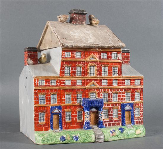 Staffordshire pearlware box in form