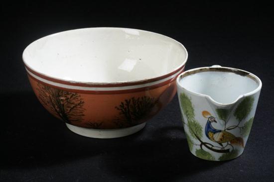 STAFFORDSHIRE PEARLWARE CREAMER AND