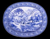 STAFFORDSHIRE PLATTER WITH IND
