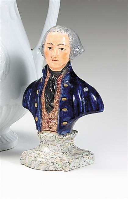 Staffordshire polychrome bust of