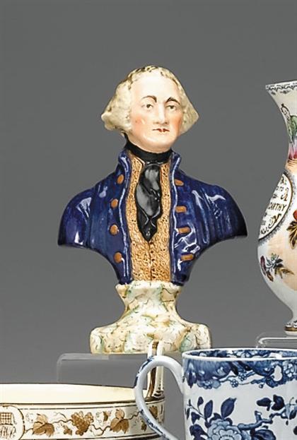 Staffordshire polychrome bust of