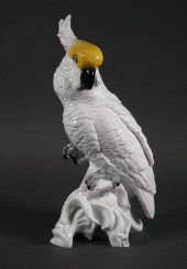 STAFFORDSHIRE PORCELAIN COCKAT