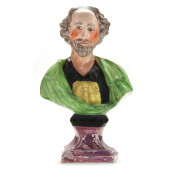 STAFFORDSHIRE PORTRAIT BUST OF