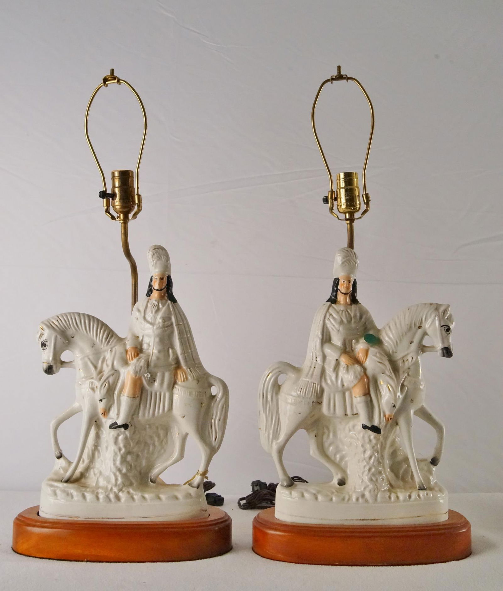 STAFFORDSHIRE "ROYAL GUARD' LAMPS
