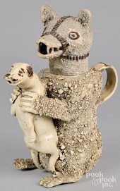 STAFFORDSHIRE SALT GLAZE BEAR