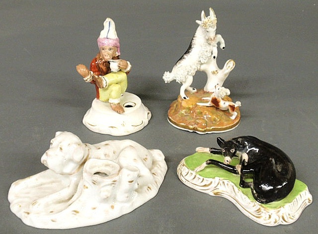 Staffordshire seated monkey pen