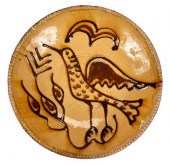 STAFFORDSHIRE SLIPWARE BIRD CH
