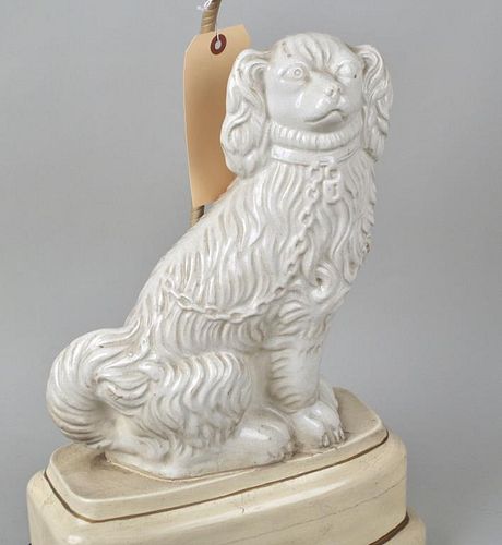 STAFFORDSHIRE SPANIEL FIGURE, AS