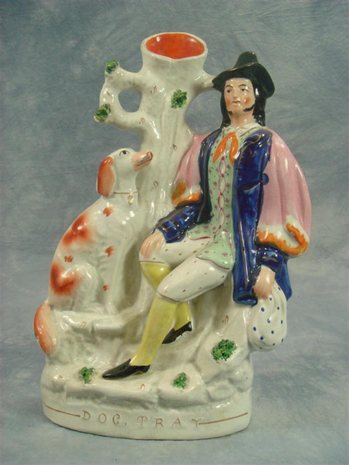 Staffordshire spill vase, "Dog