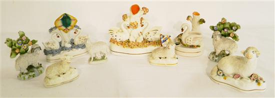 Staffordshire spill vase with