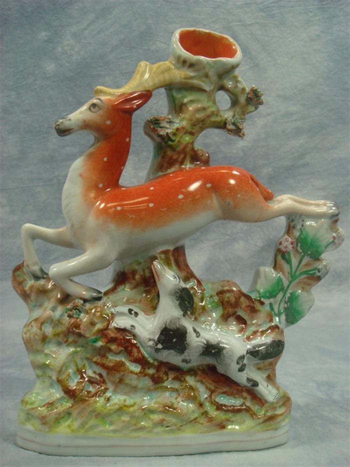 Staffordshire spill vase,running
